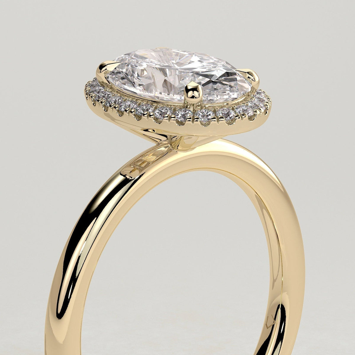 Oval Halo Lab Grown Diamond Engagement Ring