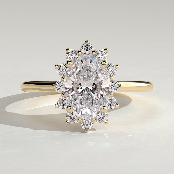 Oval Halo Lab Grown Diamond Engagement Ring