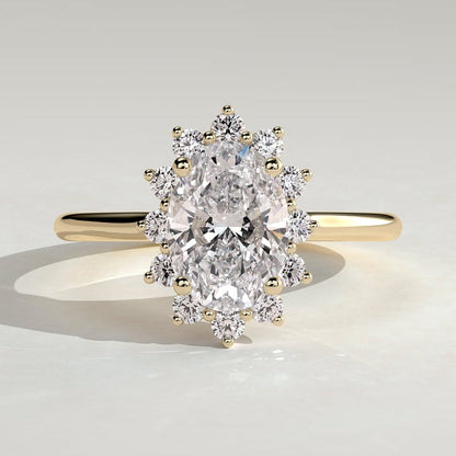 Oval Halo Lab Grown Diamond Engagement Ring