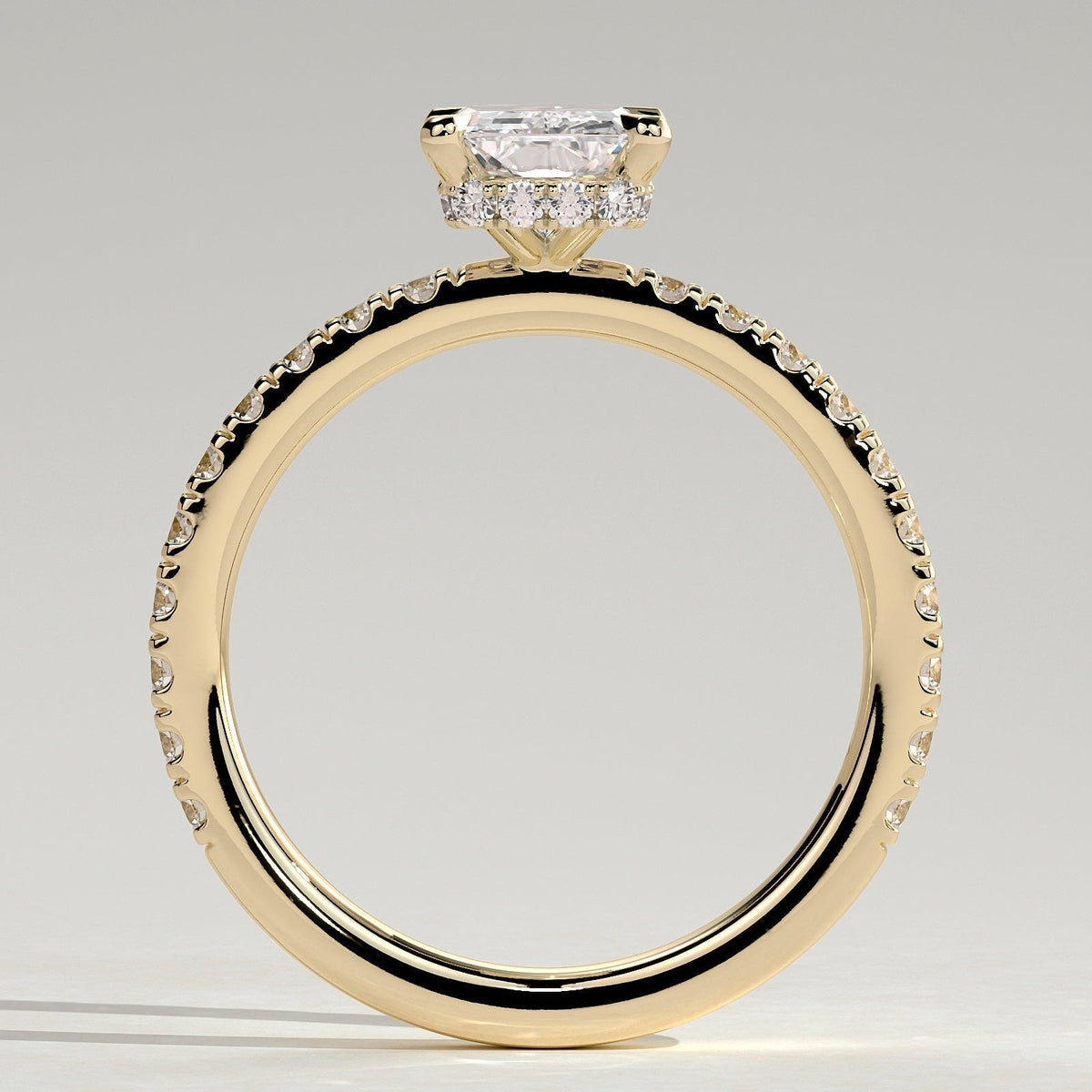 Radiant Pave Lab Grown Diamond Engagement Ring