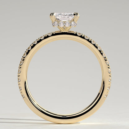 Radiant Pave Lab Grown Diamond Engagement Ring