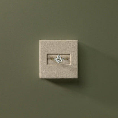 Pear Cluster Lab Grown Diamond Engagement Ring