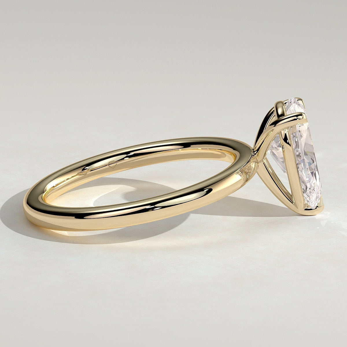 Pear Solitaire Lab Grown Diamond Engagement Ring