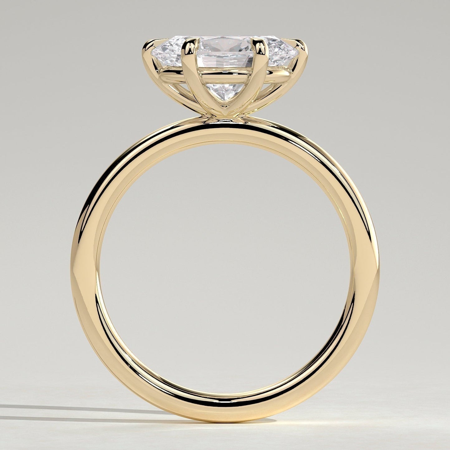 East West Oval Solitaire Lab Grown Diamond Engagement Ring