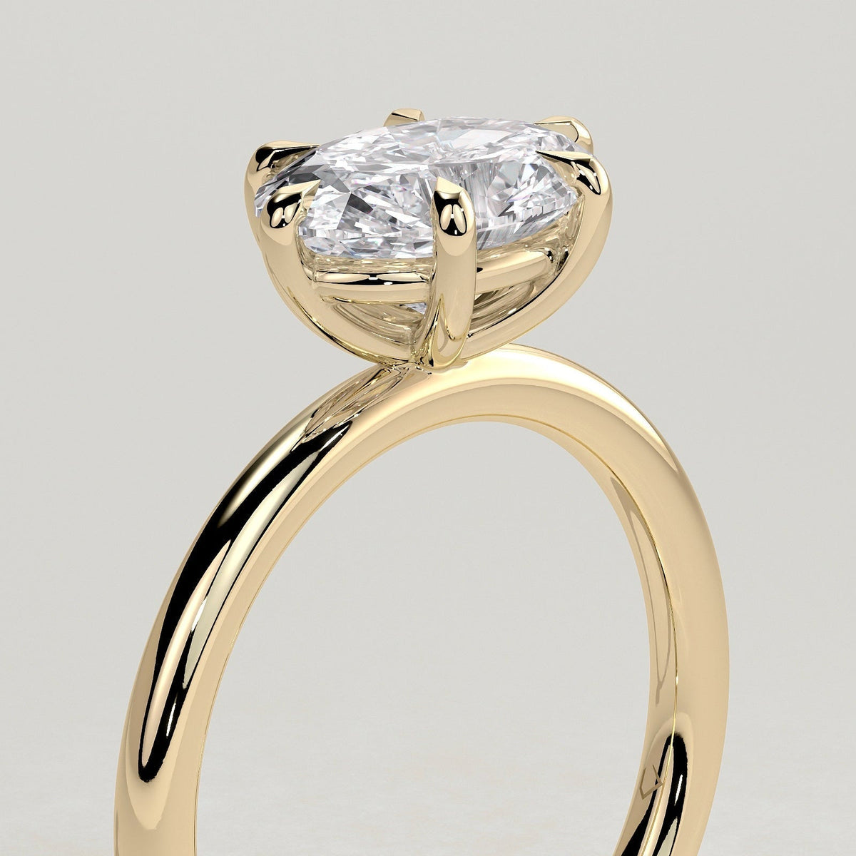 East West Oval Solitaire Lab Grown Diamond Engagement Ring