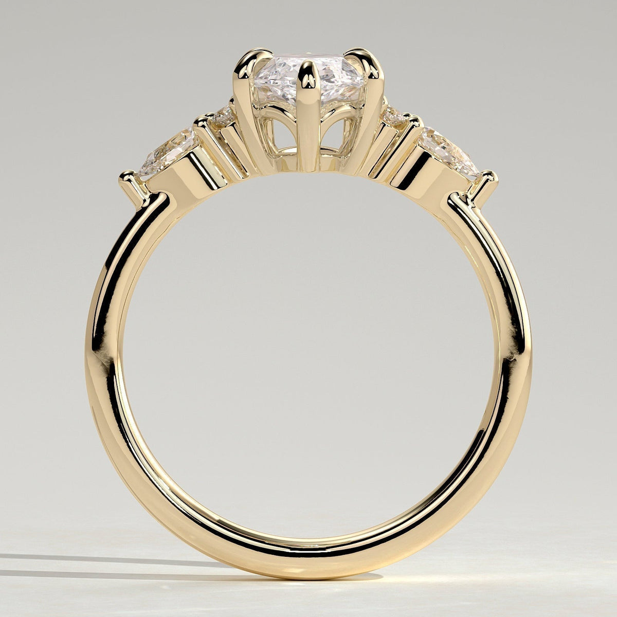 Marquise Cluster Lab Grown Diamond Engagement Ring