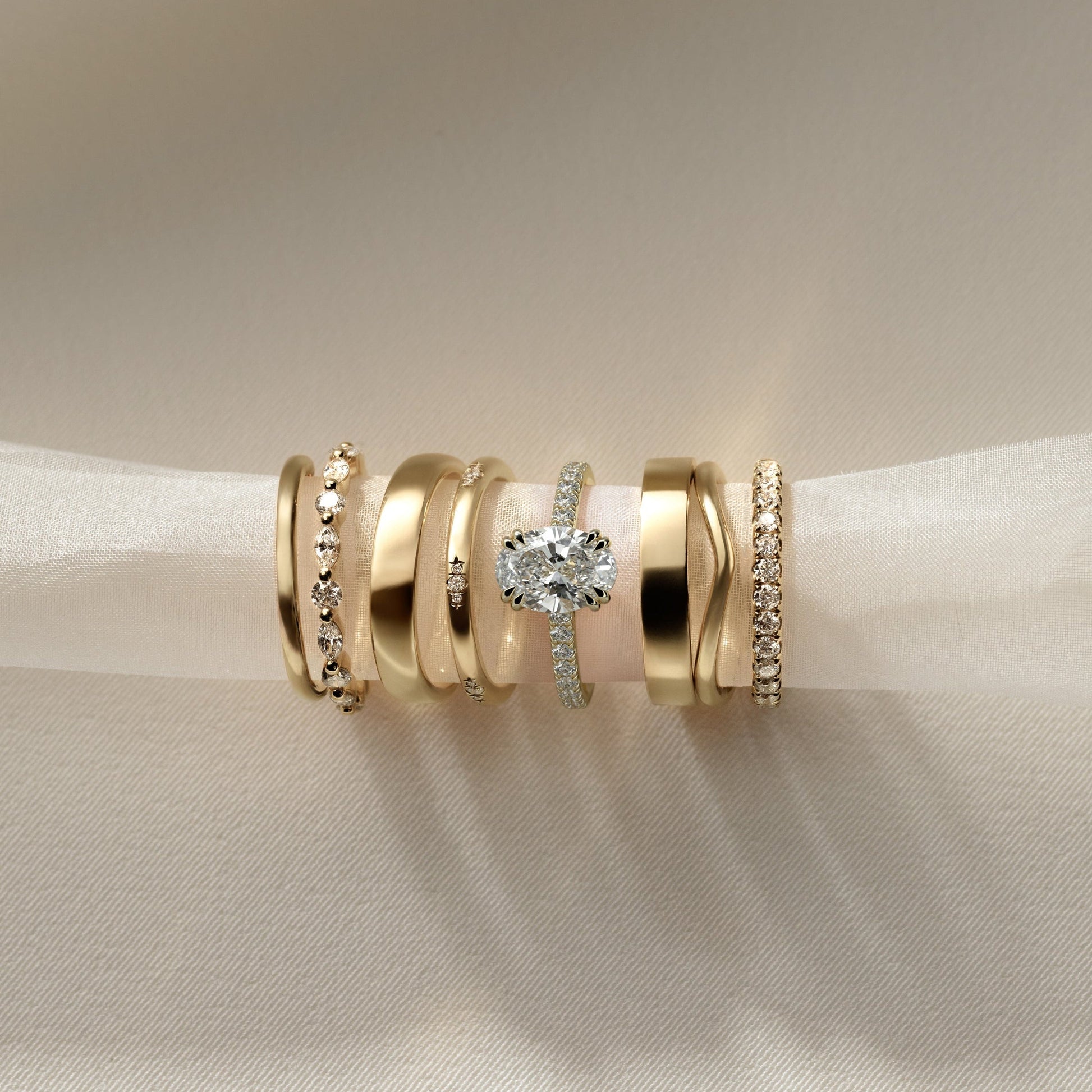 Oval Pave Lab Grown Diamond Engagement Ring