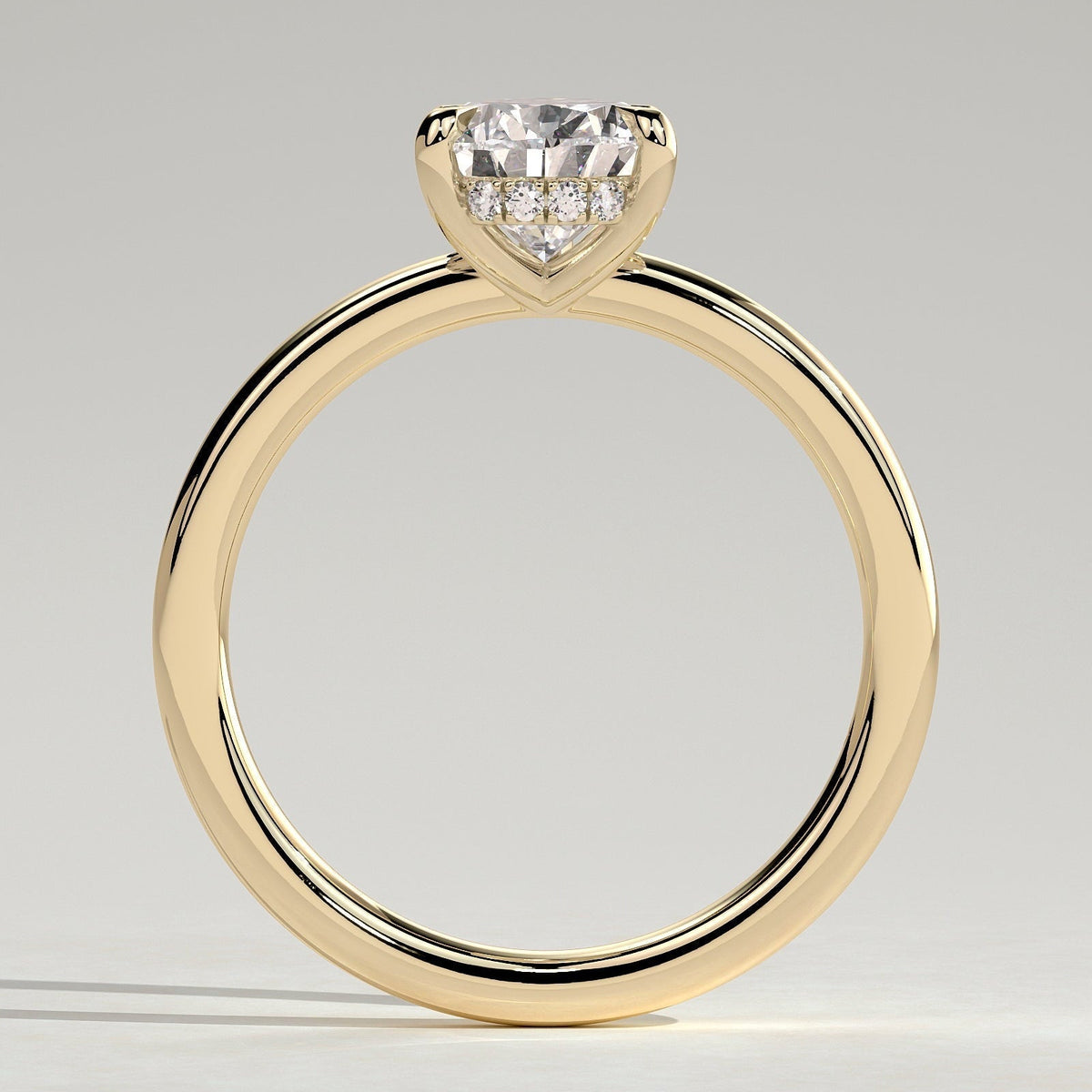 Pear Hidden Halo Lab Grown Diamond Engagement Ring