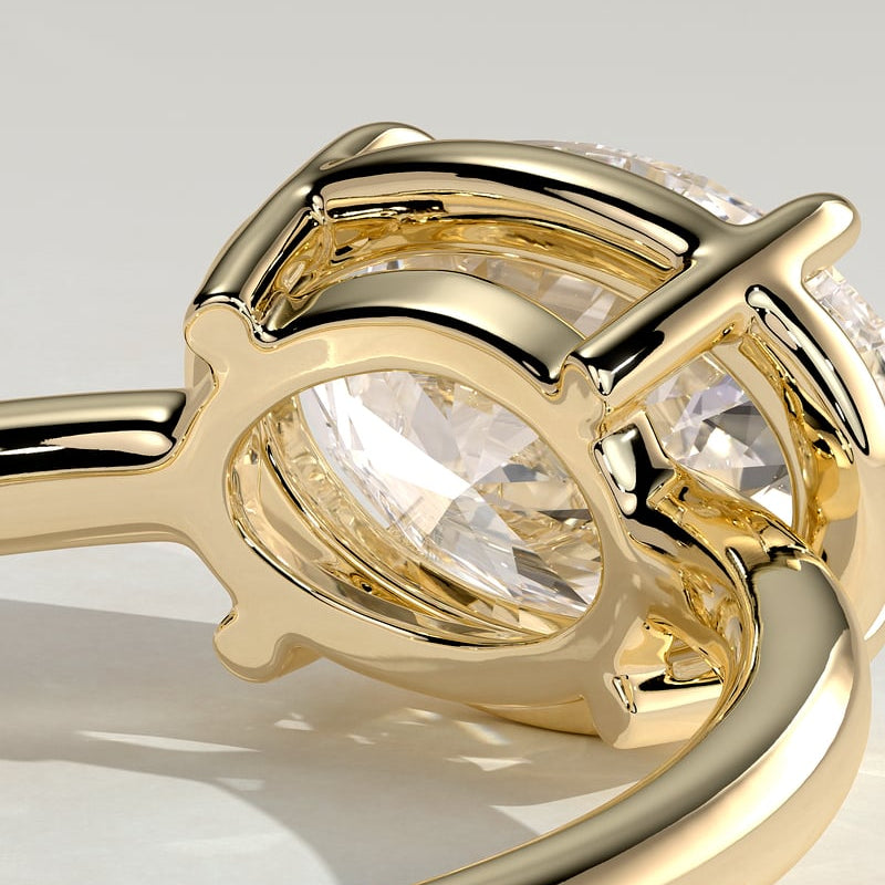 Oval Bezel Solitaire Lab Grown Diamond Engagement Ring