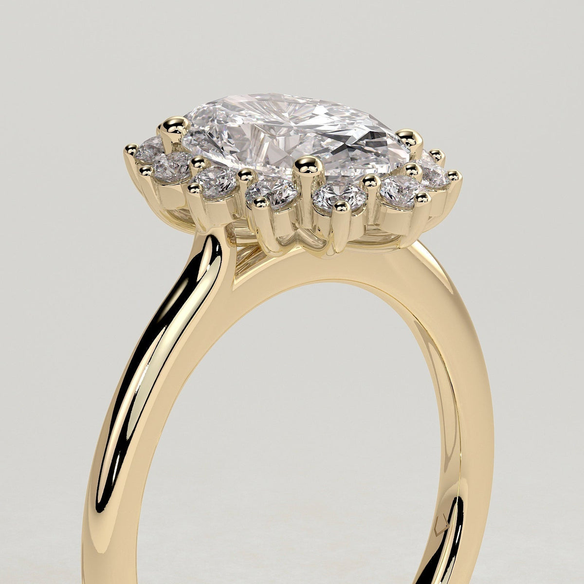 Oval Halo Lab Grown Diamond Engagement Ring