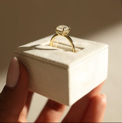 Asscher Solitaire Lab Grown Diamond Engagement Ring