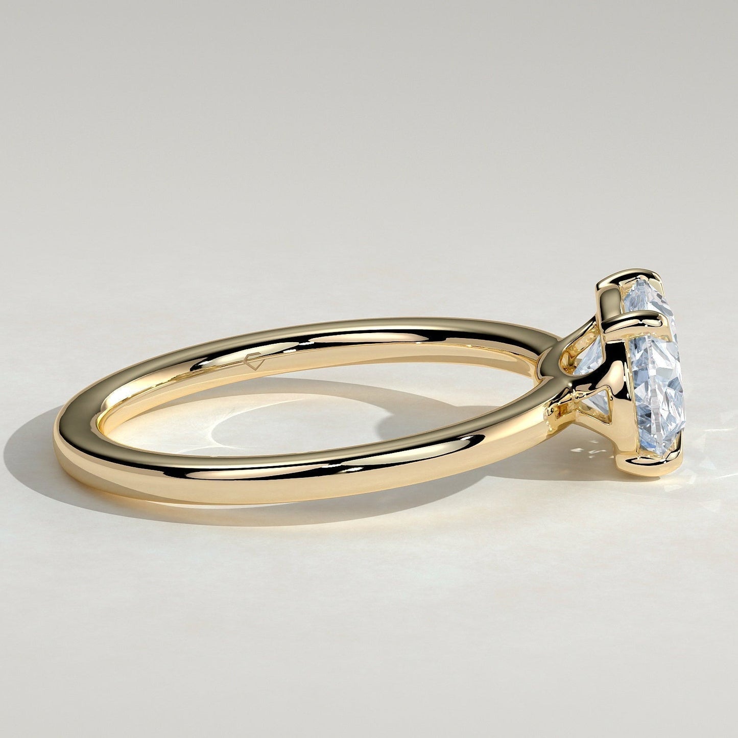 East West Oval Solitaire Lab Grown Diamond Engagement Ring