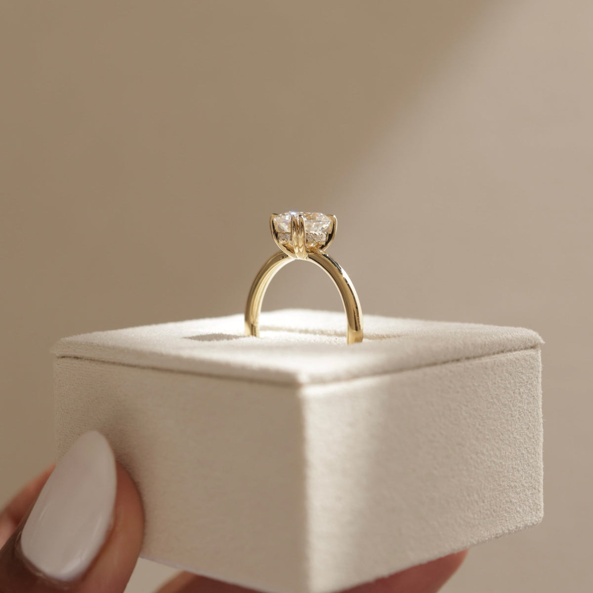 Oval Hidden Halo Lab Grown Diamond Engagement Ring