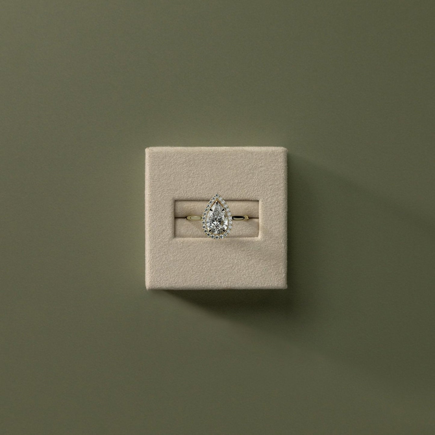 Pear Halo Lab Grown Diamond Engagement Ring