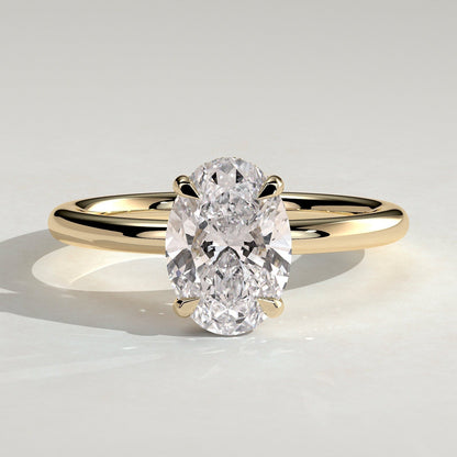 Oval Hidden Halo Lab Grown Diamond Engagement Ring