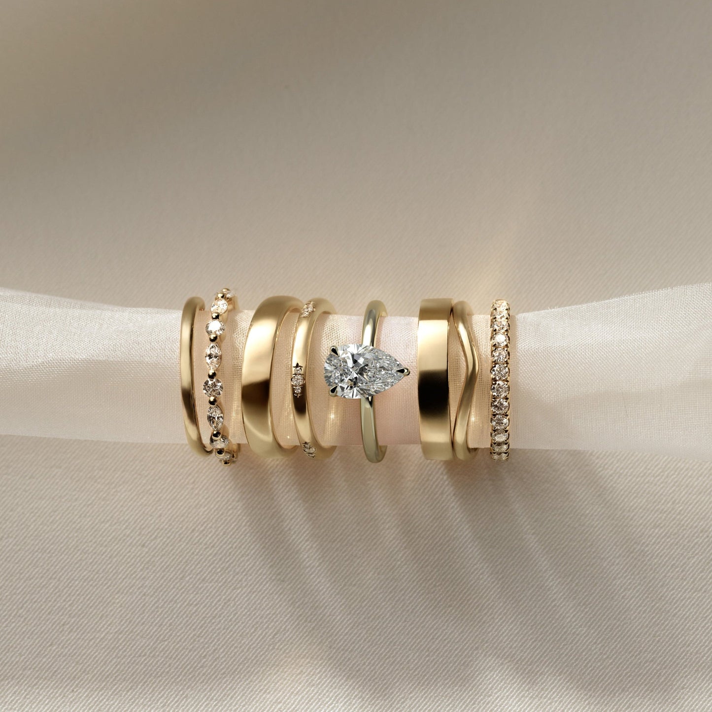 Pear Solitaire Lab Grown Diamond Engagement Ring