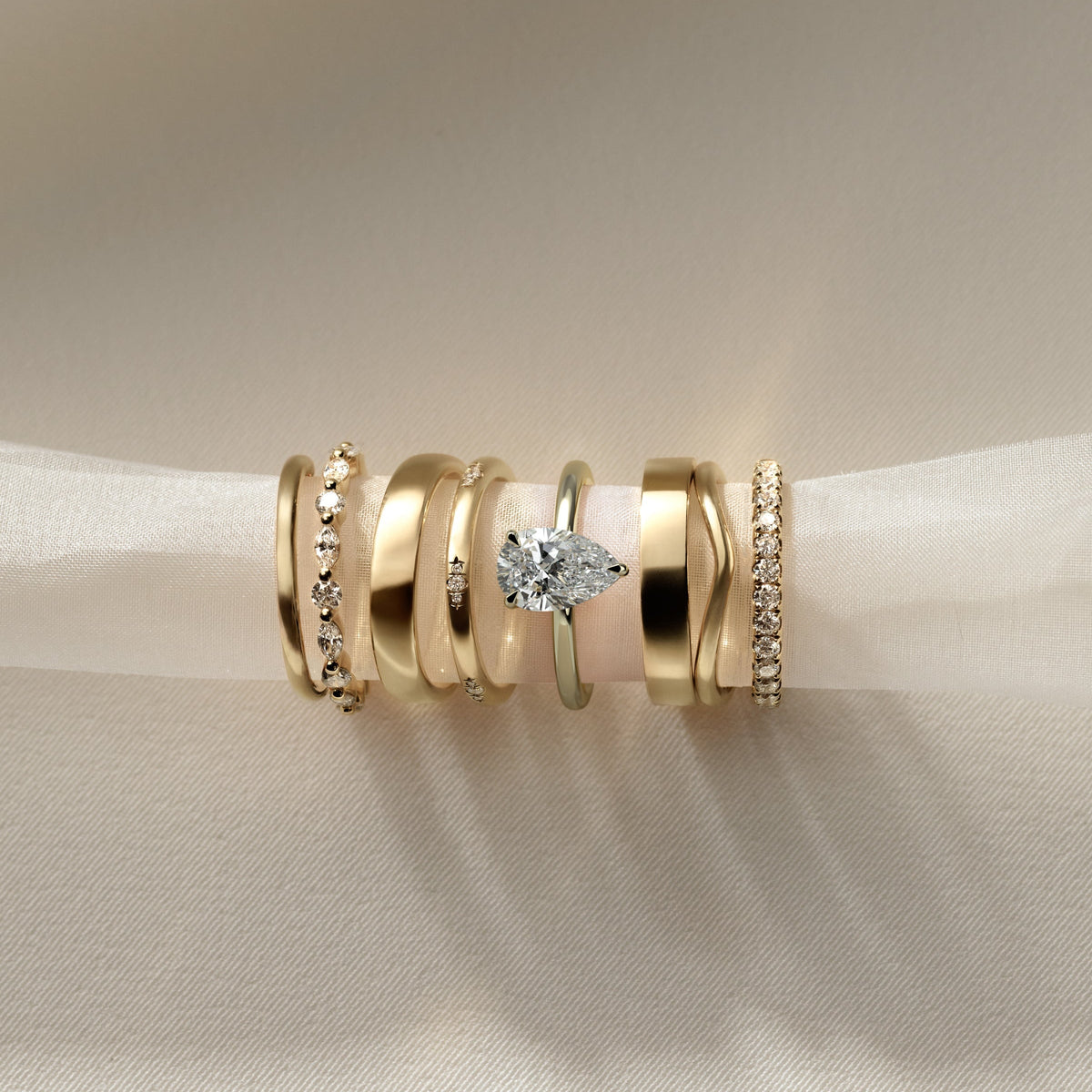 Pear Solitaire Lab Grown Diamond Engagement Ring
