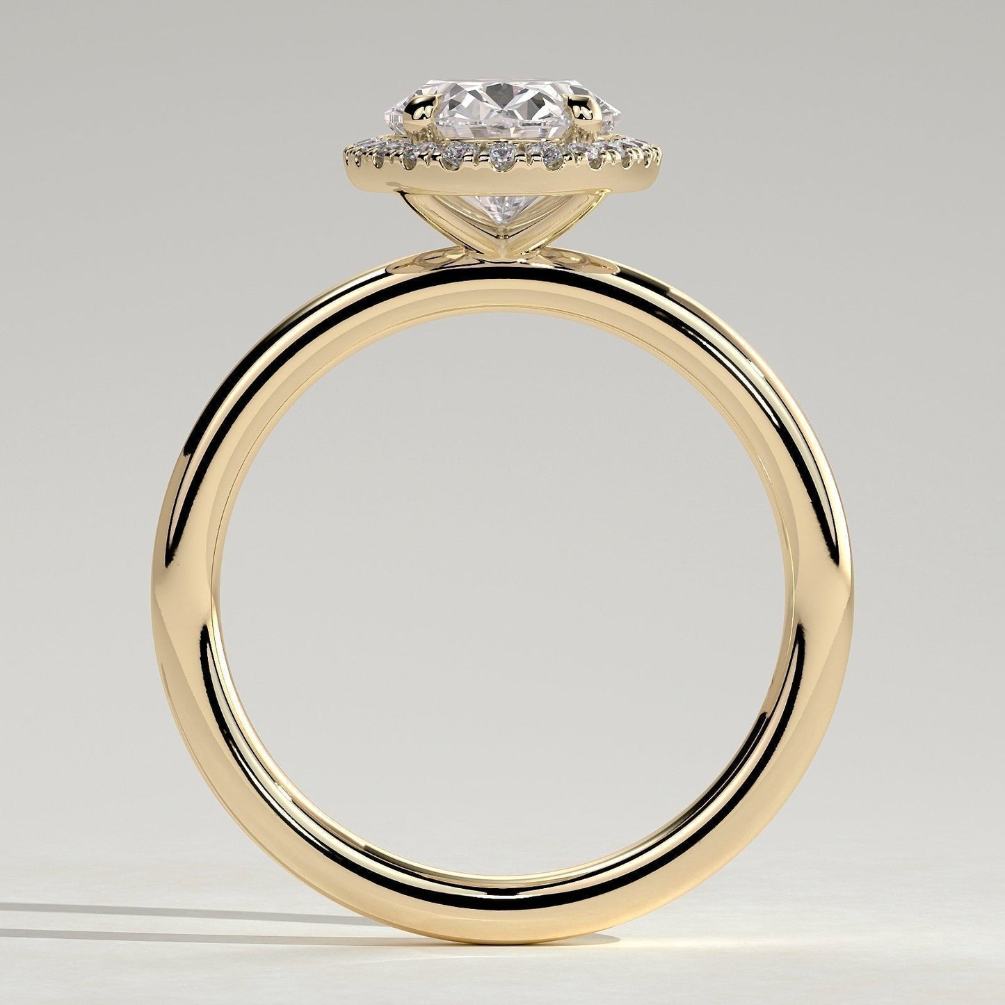 Oval Halo Lab Grown Diamond Engagement Ring