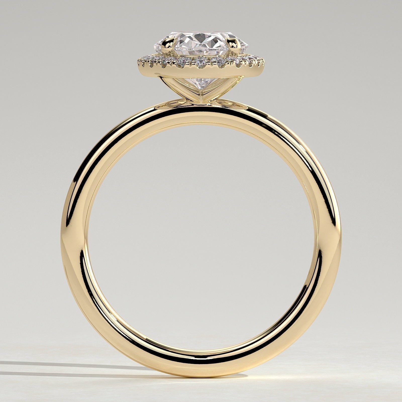 Oval Halo Lab Grown Diamond Engagement Ring
