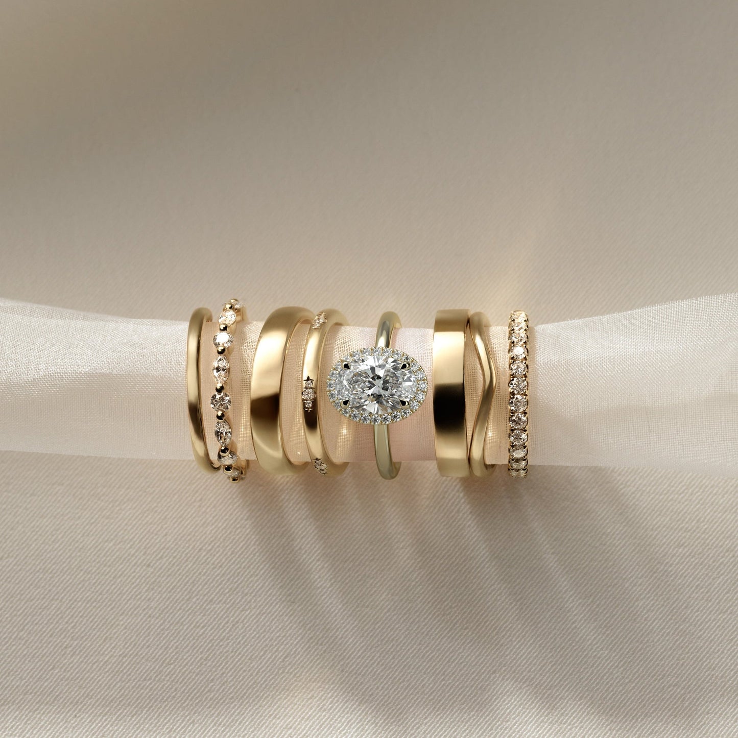 Oval Halo Lab Grown Diamond Engagement Ring