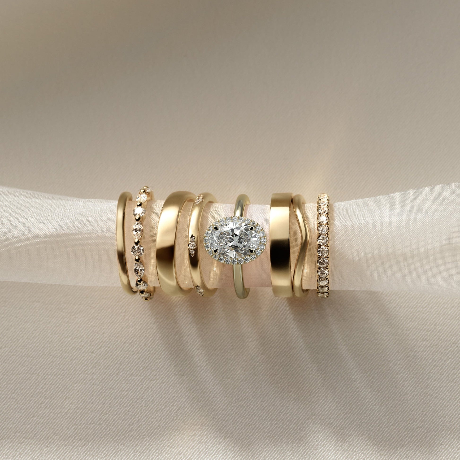 Oval Halo Lab Grown Diamond Engagement Ring