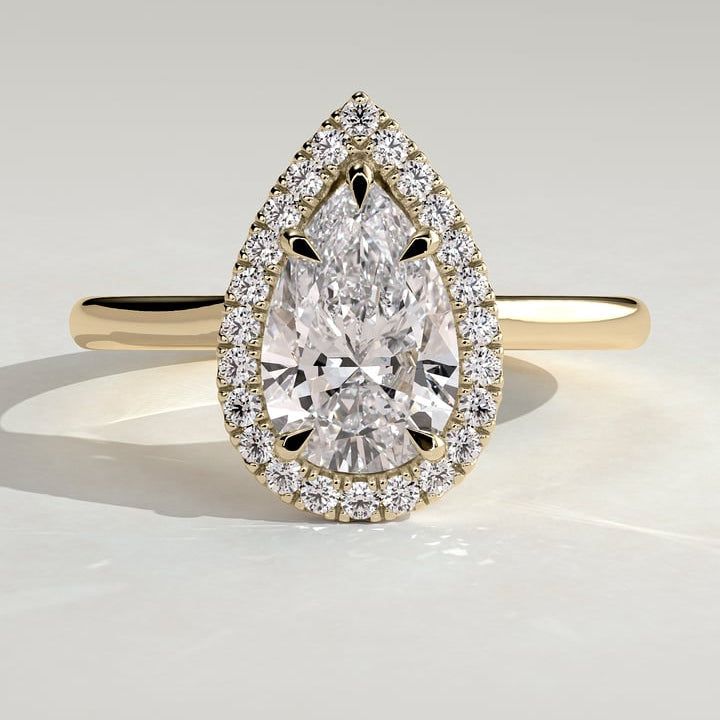 Pear Halo Lab Grown Diamond Engagement Ring