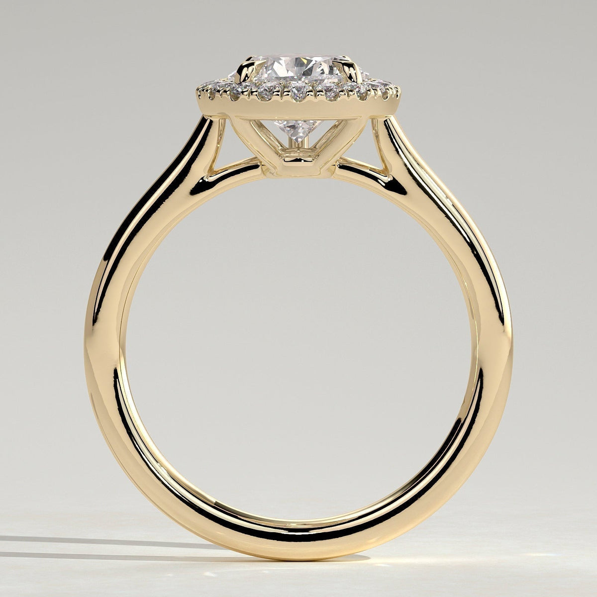 Pear Halo Lab Grown Diamond Engagement Ring