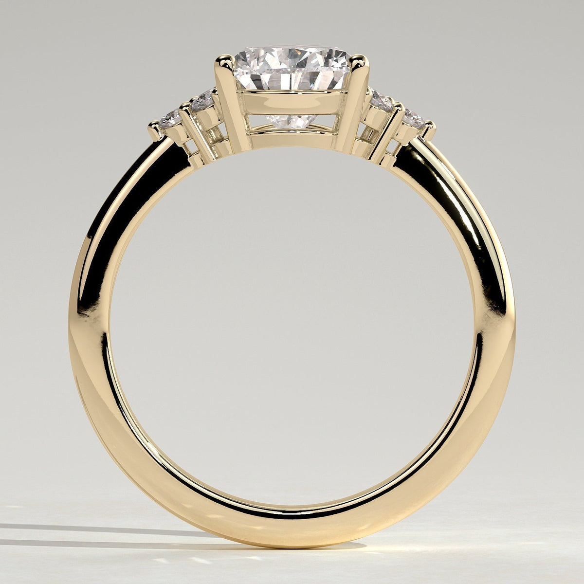 Pear Cluster Lab Grown Diamond Engagement Ring