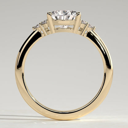 Pear Cluster Lab Grown Diamond Engagement Ring