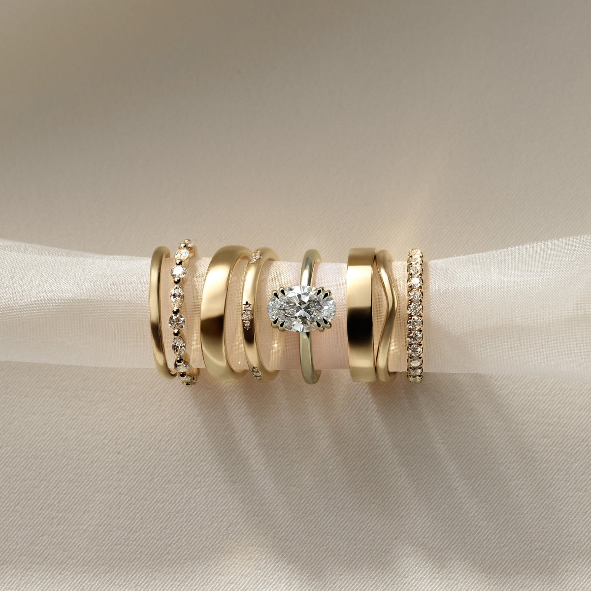 Oval Hidden Halo Lab Grown Diamond Engagement Ring
