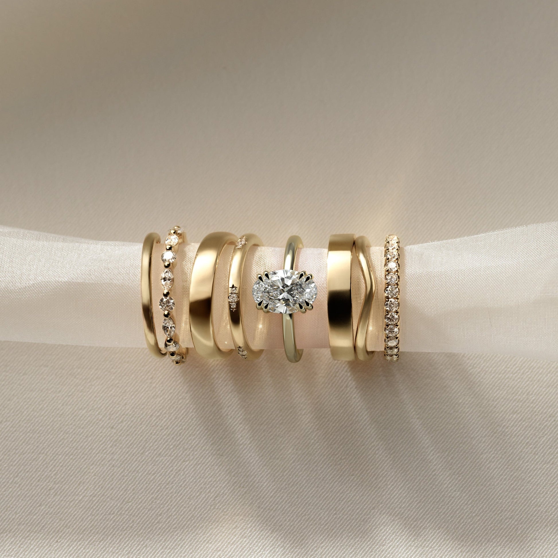 Oval Hidden Halo Lab Grown Diamond Engagement Ring