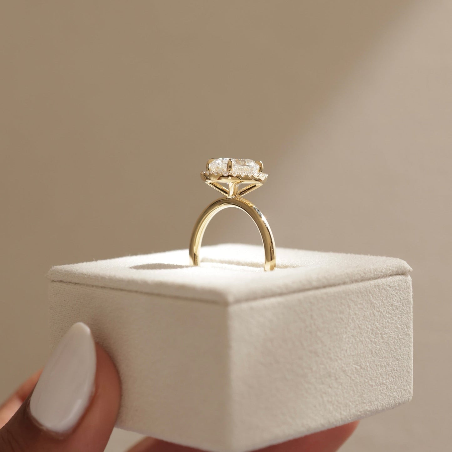 Oval Halo Lab Grown Diamond Engagement Ring