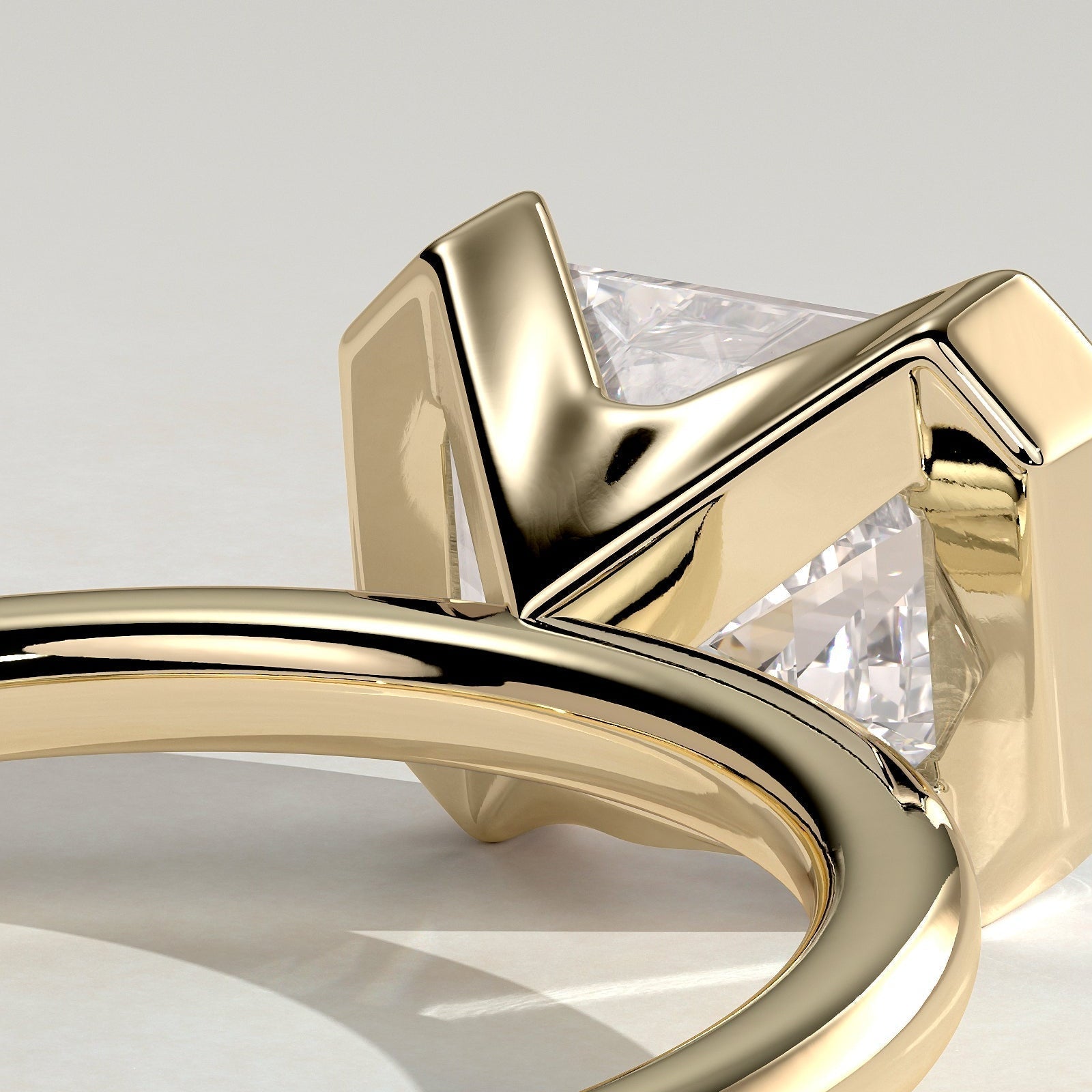 Emerald Solitaire Lab Grown Diamond Engagement Ring