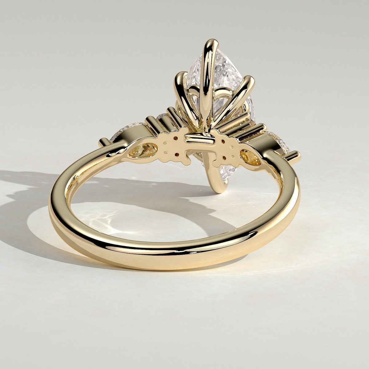 Marquise Cluster Lab Grown Diamond Engagement Ring