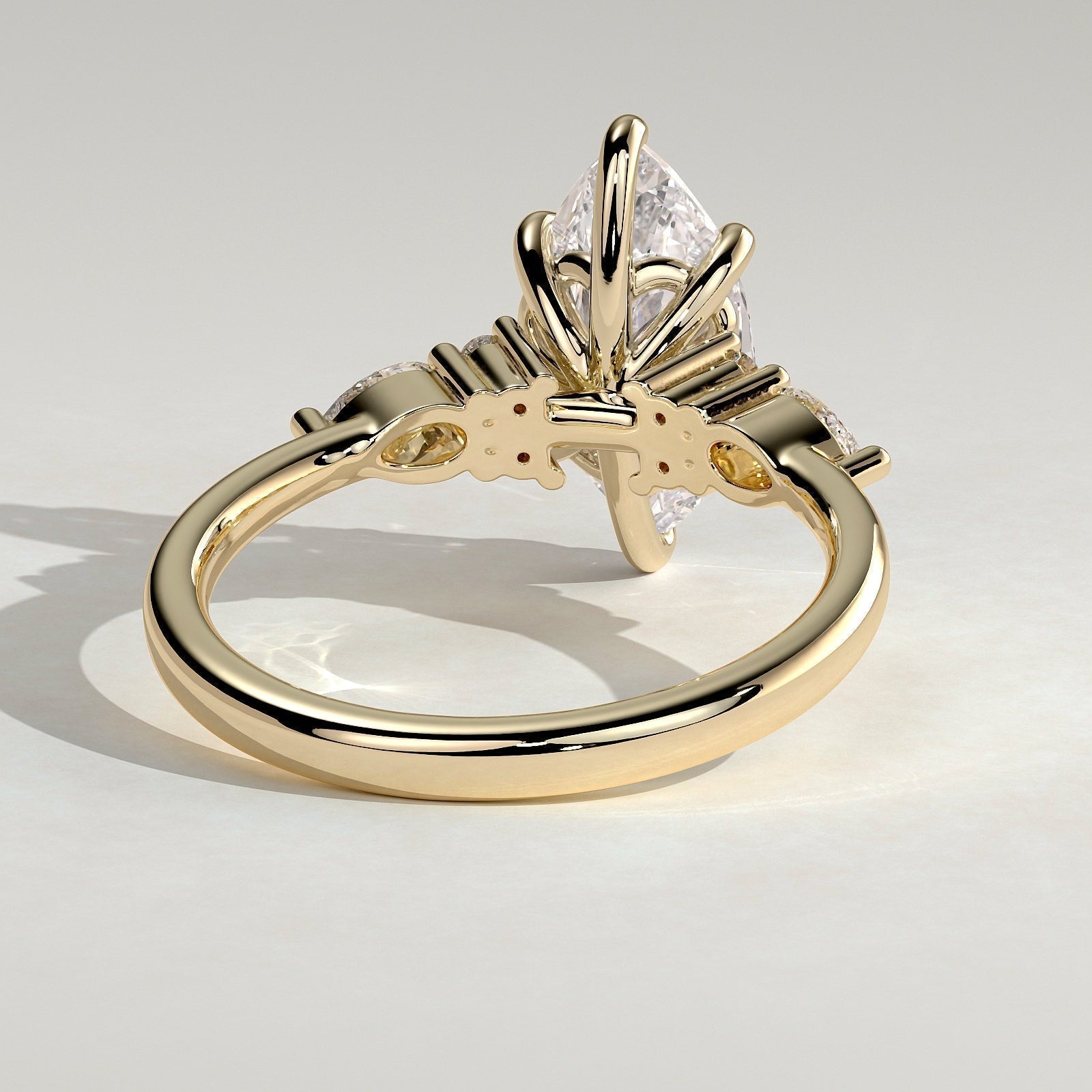Marquise Cluster Lab Grown Diamond Engagement Ring