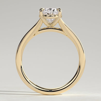Oval Solitaire Split Shank Lab Grown Diamond Engagement Ring