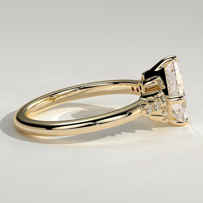 Princess Cluster Lab Grown Diamond Engagement Ring
