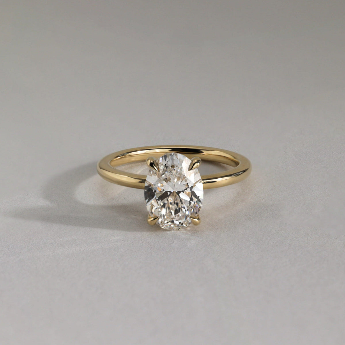 Oval Hidden Halo Lab Grown Diamond Engagement Ring