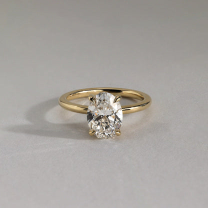 Oval Hidden Halo Lab Grown Diamond Engagement Ring