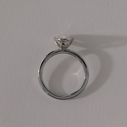 Oval Bezel Solitaire Lab Grown Diamond Engagement Ring