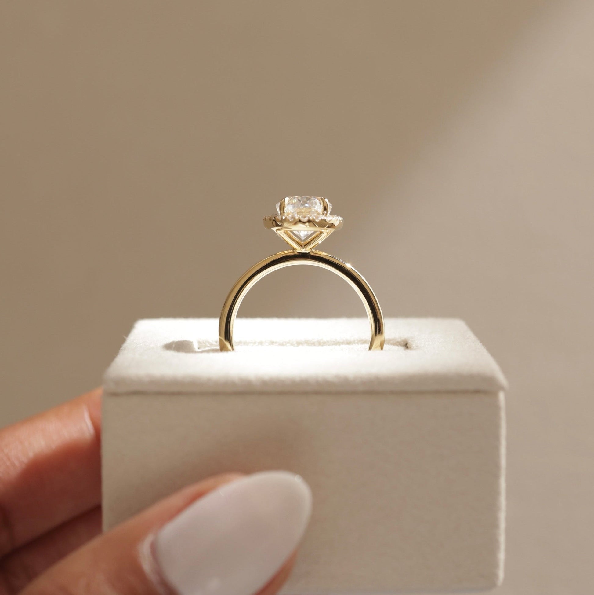Oval Halo Lab Grown Diamond Engagement Ring