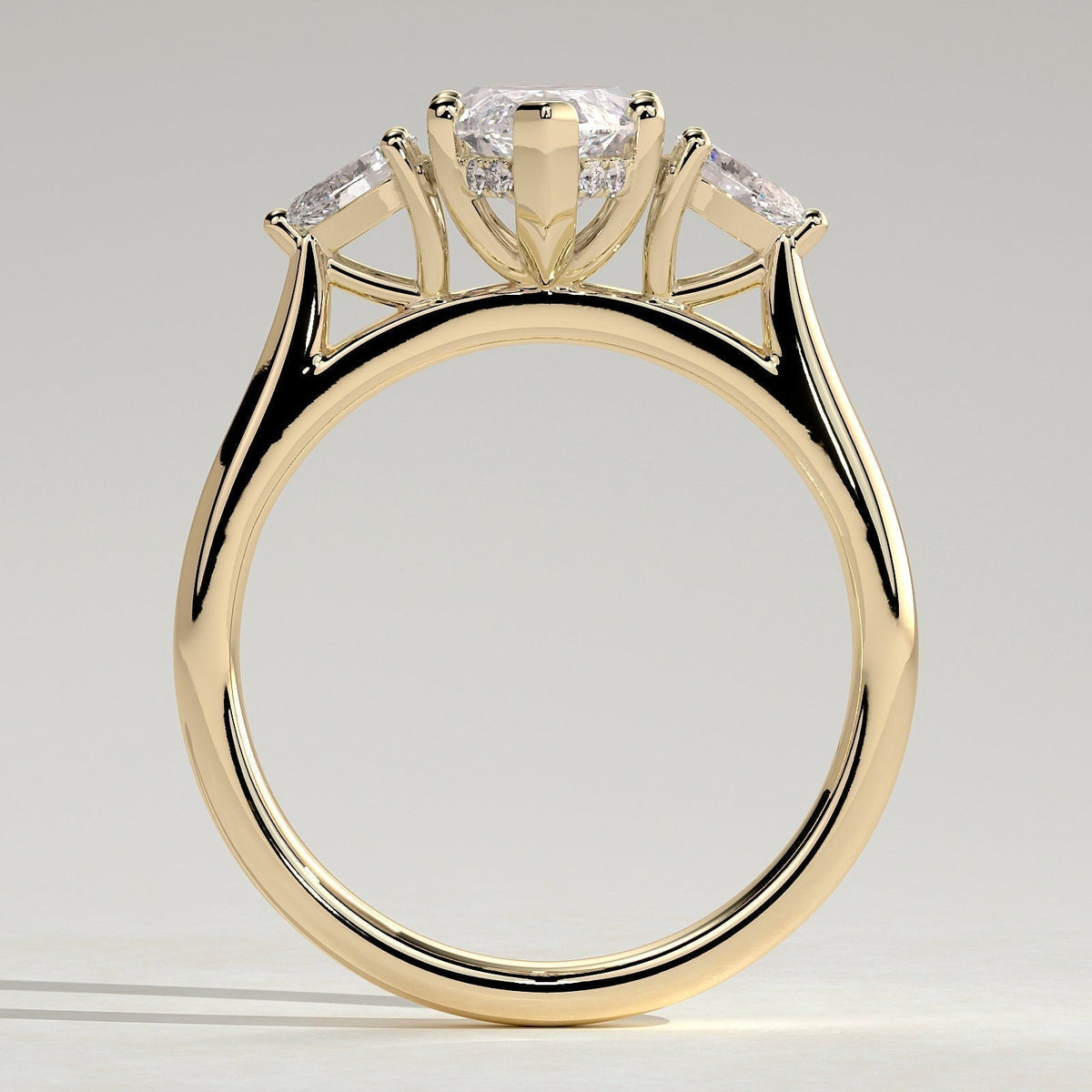 Marquise Three Stone Lab Grown Diamond Engagement Ring