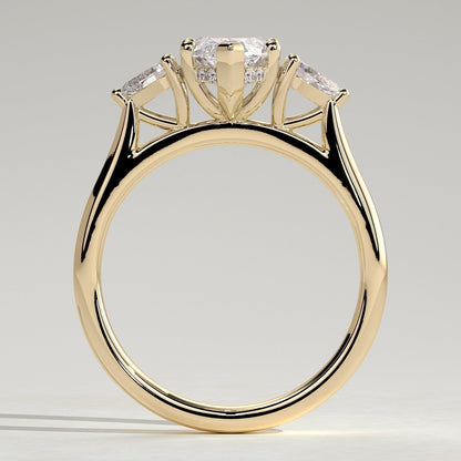Marquise Three Stone Lab Grown Diamond Engagement Ring