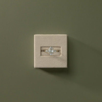 Marquise Cluster Lab Grown Diamond Engagement Ring