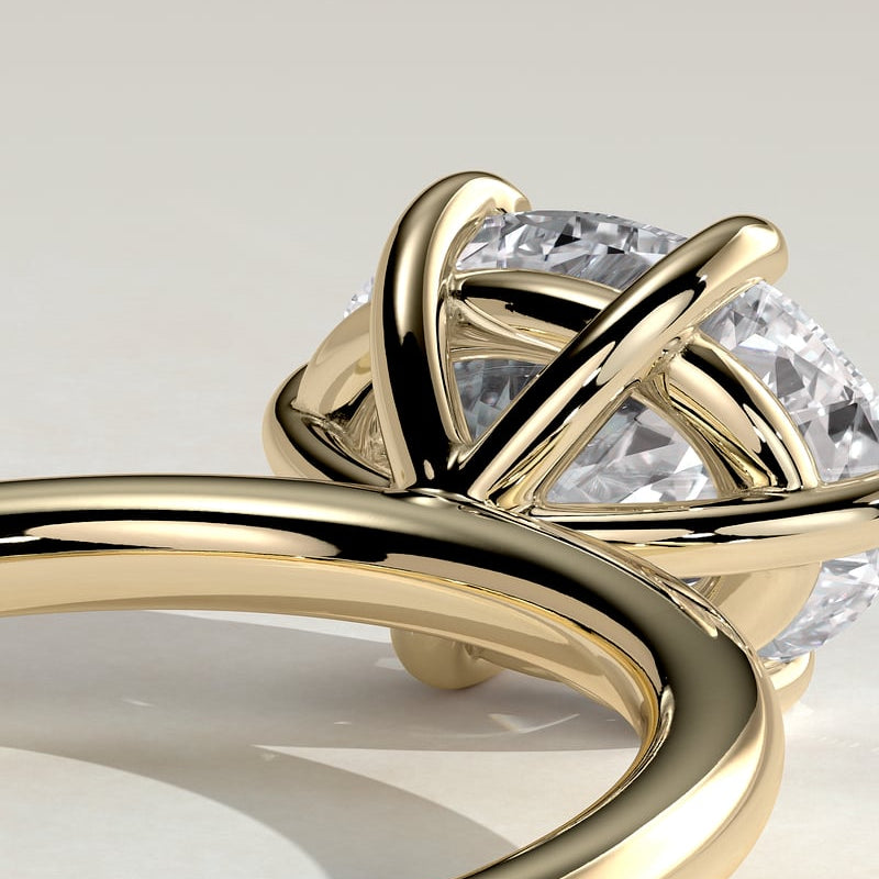 East West Oval Solitaire Lab Grown Diamond Engagement Ring