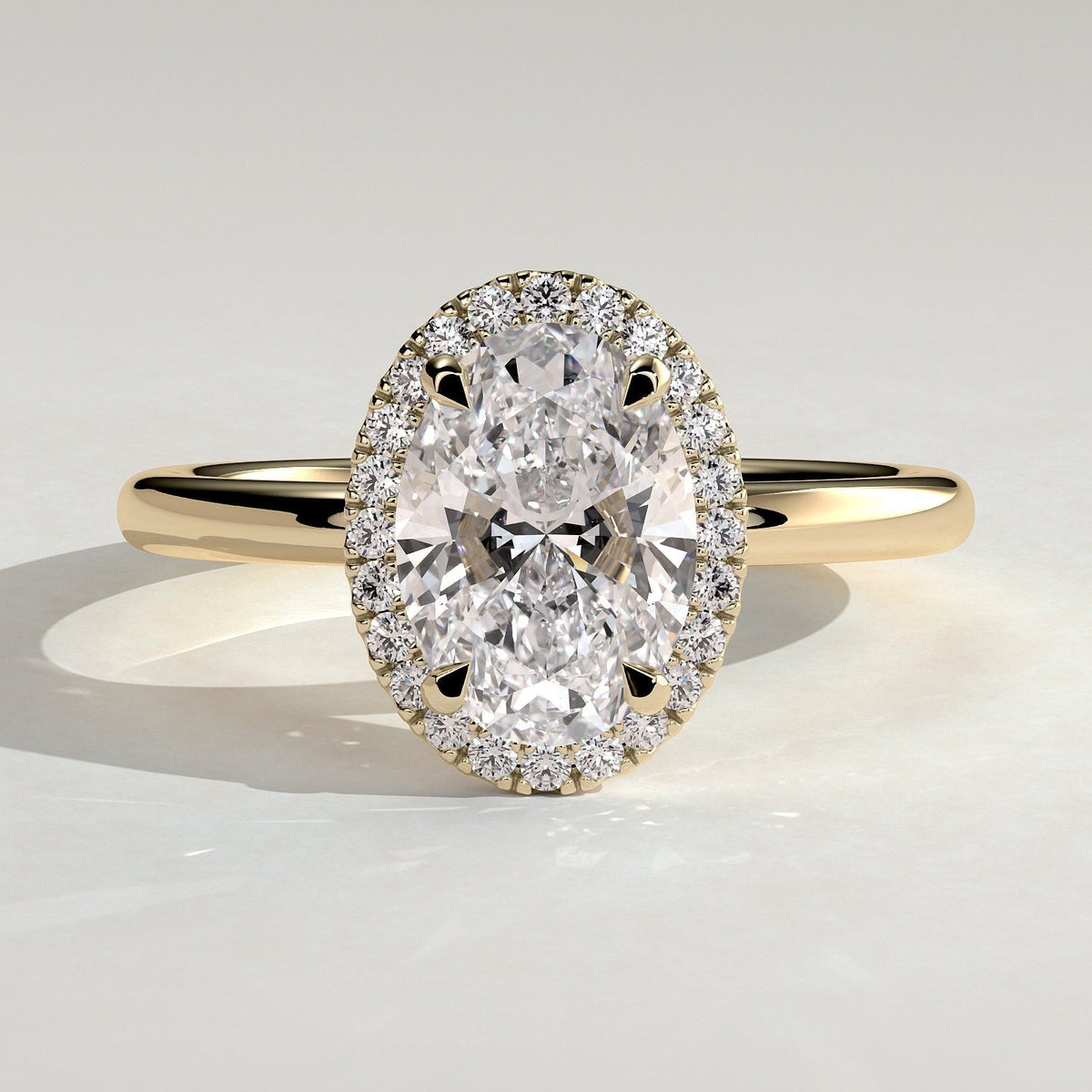 Oval Halo Lab Grown Diamond Engagement Ring