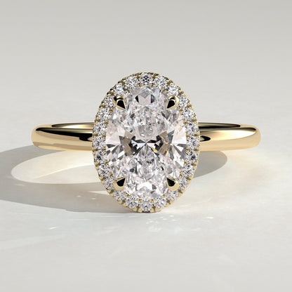Oval Halo Lab Grown Diamond Engagement Ring