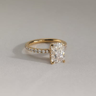 Radiant Pave Lab Grown Diamond Engagement Ring