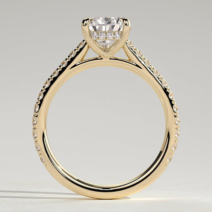 Pear Pave Lab Grown Diamond Engagement Ring