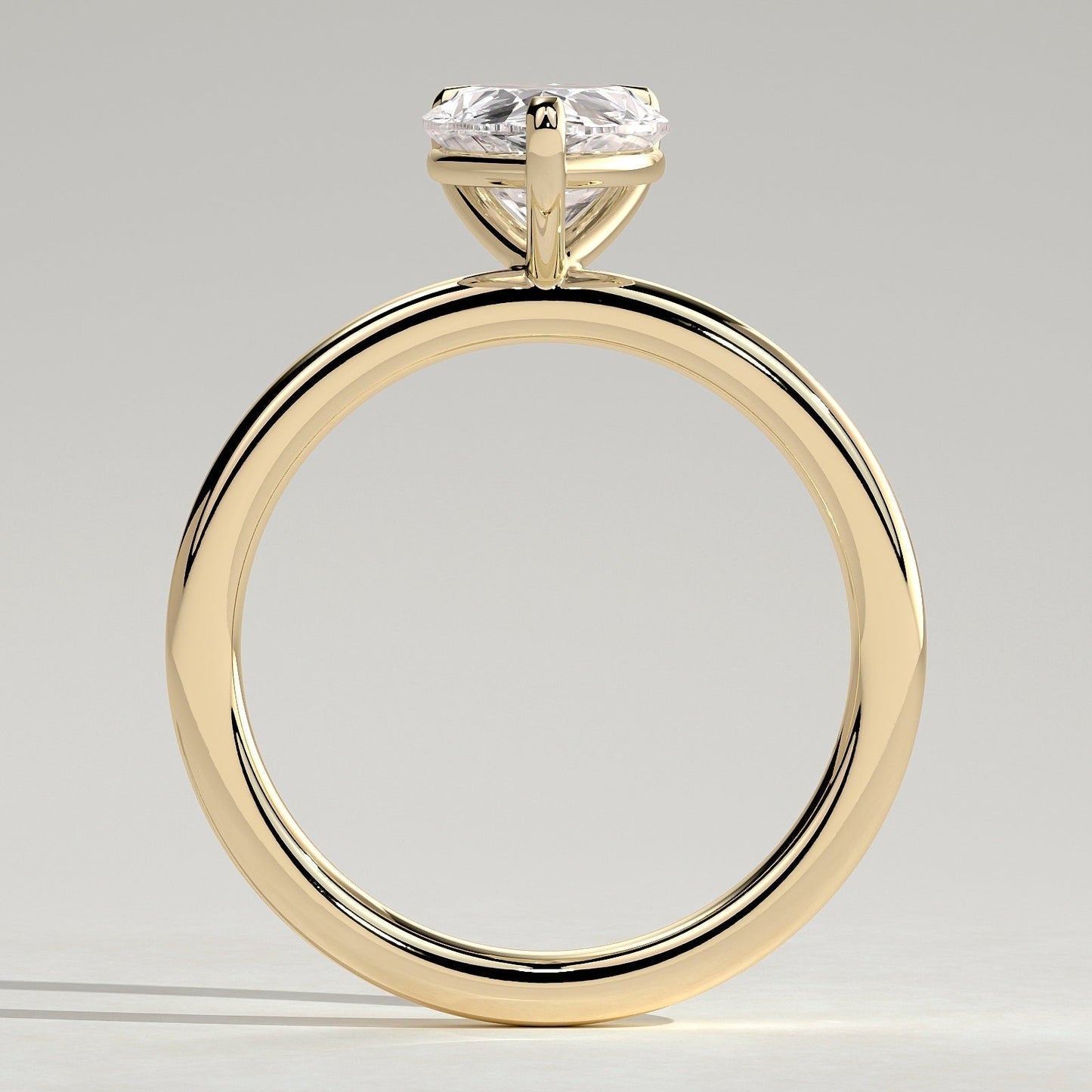 Pear Solitaire Lab Grown Diamond Engagement Ring